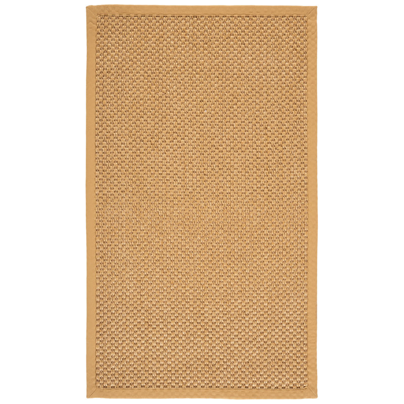Auckland Jute/Sisal Beige/Yellow Area Rug, Rectangle 3' x 5'