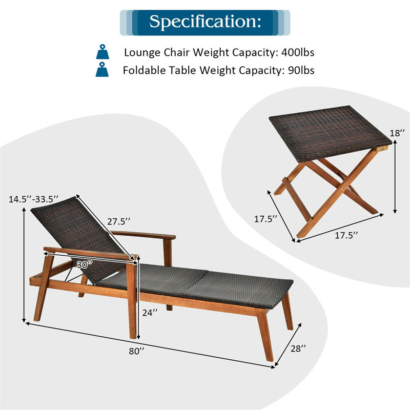 Chaise longue inclinable Heschl