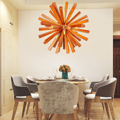 Elide 10 - Light Solid Wood Spider Chandelier