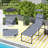 Outdoor Lounge Chair, Adjustable Backrest Folding Chaise Lounge, Cushioned Tanning Chair W/Sunshade Roof & Pillow Headrest-2096374846