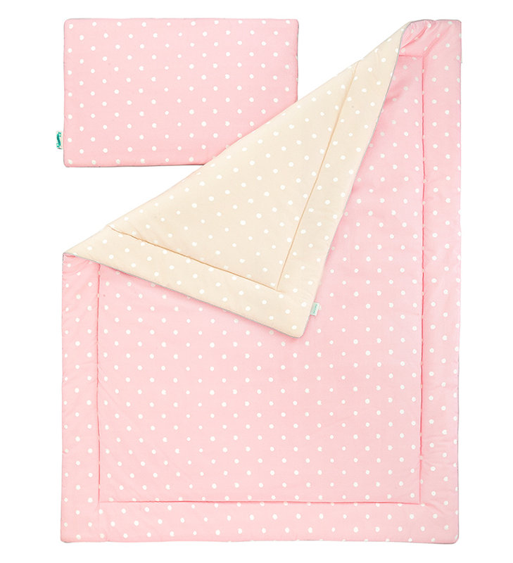 Winston 2 - Piece Cot Bedding Set, Pink/Beige