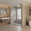 Porte de douche coulissante double sans cadre l 44 à 48 po x H 76 po