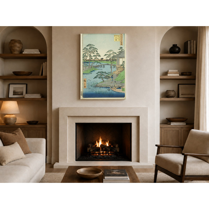 Motoyanagibashi, Hiroshige's 100 Famous Views of Edo, No. 92 - Art mural sur toile