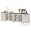 Buffet Corretta avec 4 portes en verre et plusieurs tiroirs-1609888467