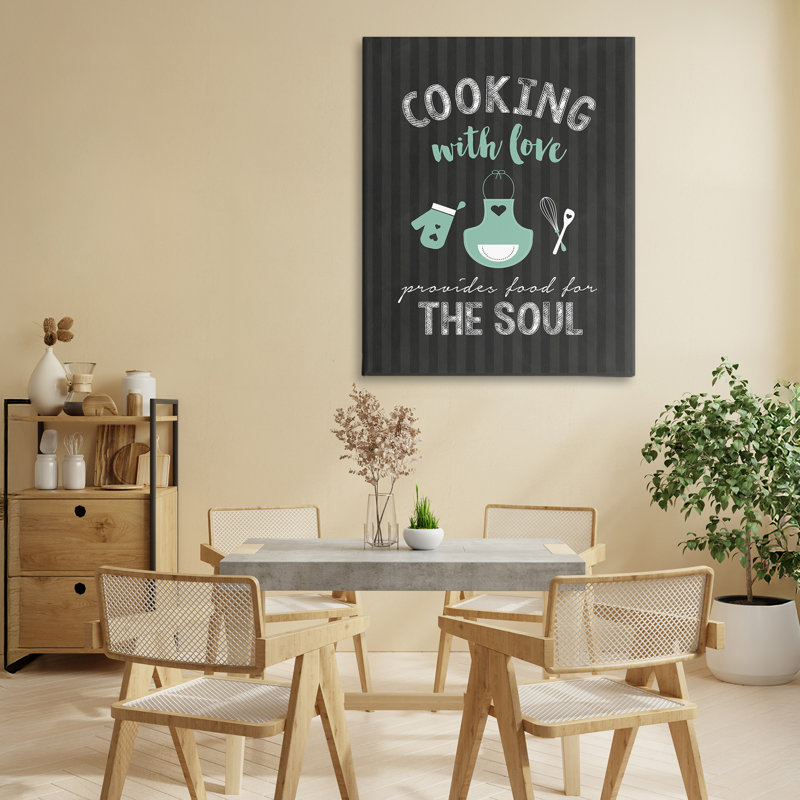«Food For Soul» en toile noire et verte, par lettrage et doublure