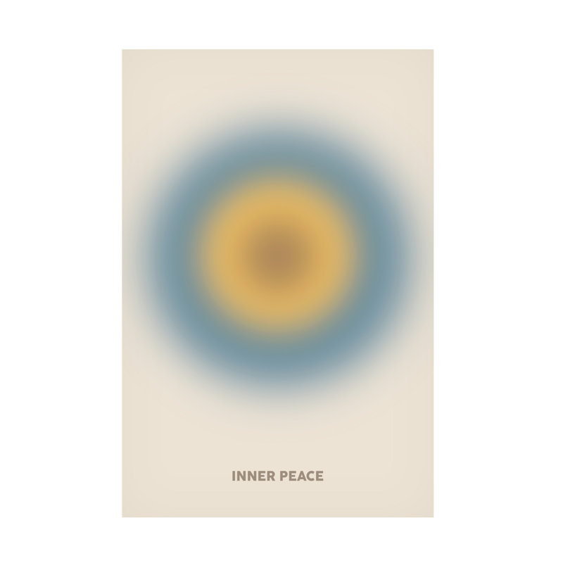 Paix intérieure moderne et contemporaine, H 47 po x l 30 po x P 2 po