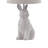 19"H White Resin Rabbit Table Lamp With Shade-1776790656-1776790399