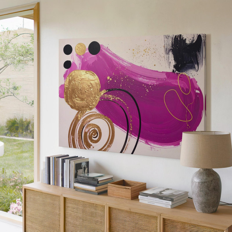 Art mural géométrique abstrait et abstrait sur toile, art géométrique Canvasmodern, prêt à accrocher, H 9 po x l 12 po