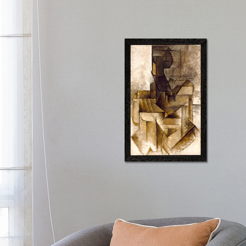 The Rower by Pablo Picasso - Painting on Canvas, Black Framed, 66.04 cm H x 45.72 cm W