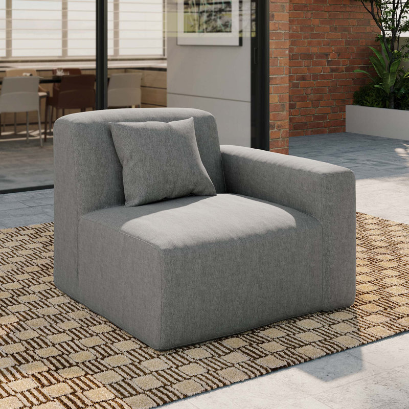 Canapé d'extérieur pour patio, Gris foncé
