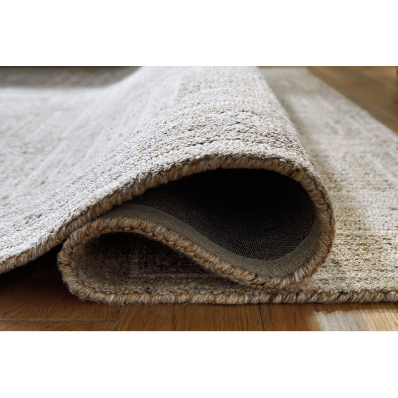 Gray Ivory Honey Hand-Tufted Wool 10' x 14' Rug