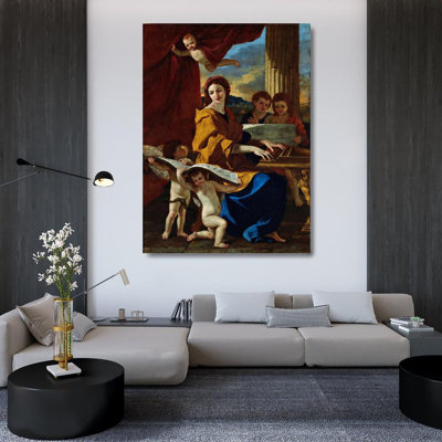 "St. Cecilia" par Nicolas Poussin - Art mural sur toile tendue avec châssis