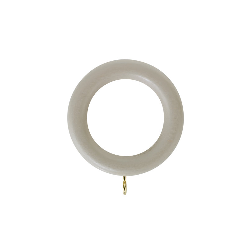 Keswick Wooden Complete Curtain Pole and Hardware Set, 2.8cm H x 200cm W x 2.8cm D, Stone