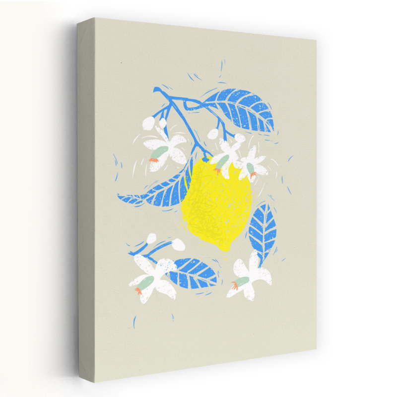 «Lemon Tree Bloom», impression d'art abstrait sur une fleur de citron, 48" H x 32" W