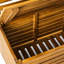 Banc en bois avec support de rangement surélevé - l 37,33 po x H 66,03 po x P 17,51 po
