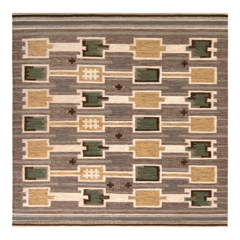 Scandinavian Wool Geometric Area Rug, Rectangle 10' x 14'