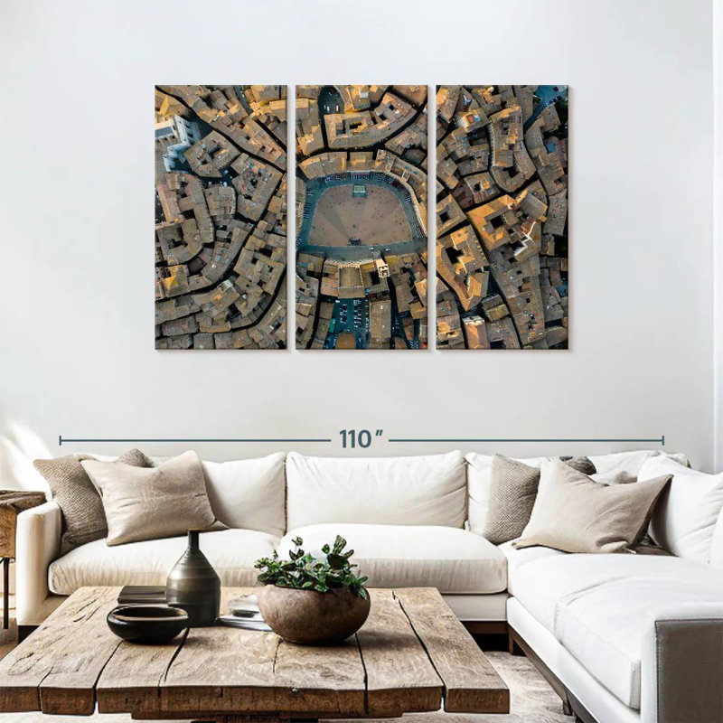 Nicci Piazza Del Campo, 48" H x 74" W