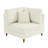 Upholstered Beige Corduroy Armchair with Pillow Back, One Arm Single Chair Module Part For Sectional Sofa-366801732
