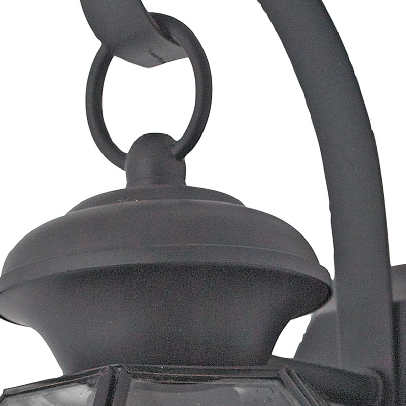 Lanterne murale d'extérieur biseautée Newbury, Noir mystique, H 11,5 po x l 7 po x P 6,75 po