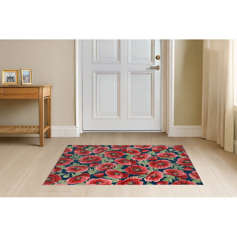 Paillasson Poppie, Marine, L 60 po x L 84 po