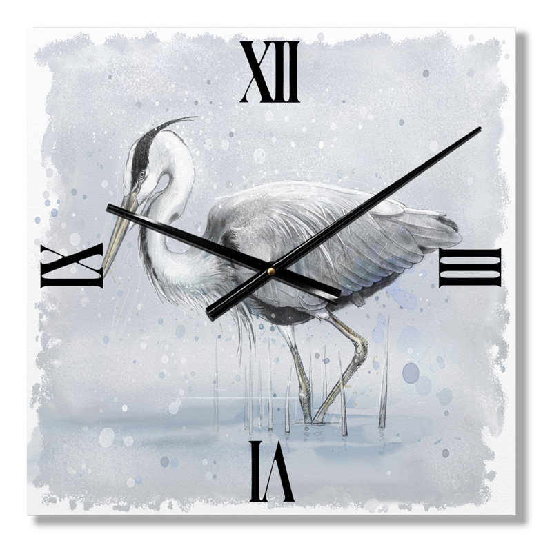 Horloge murale grise héron, Moyen