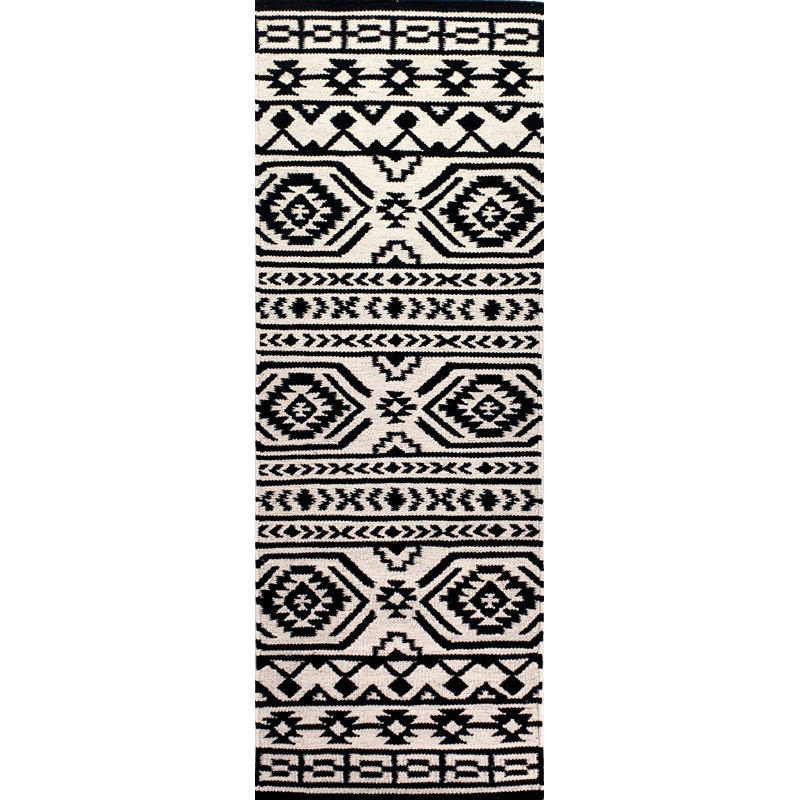 Treadaway Wool Geometric Indoor Rug, Runner 2' x 6'