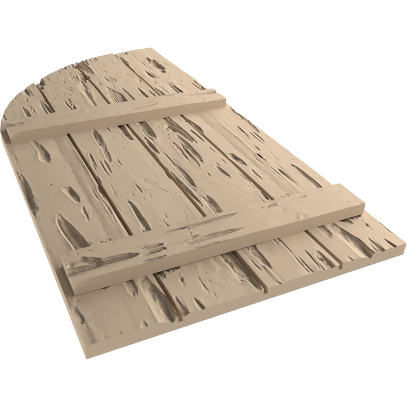 Timberthane à quatre planches jointes avec niches en bois, H 72 po x l 22 po, Texture cyprès Pecky / brun clair apprêté, 22"