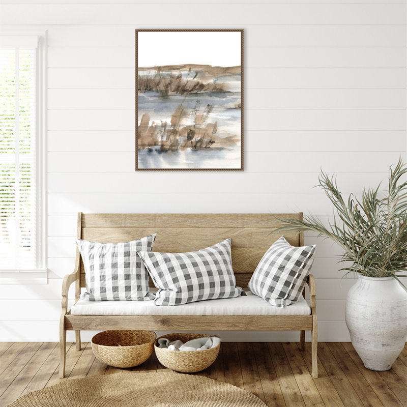 "Blue Grey Marsh IV" par Ethan Harper, reproduction d'art sur toile encadrée, H 30 po x l 23 po