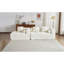 Canapé modulaire de 101,2 po avec canapé à compression complète et canapé modulaire à assise profonde et deux poches latérales pour le salon, beige-731740012