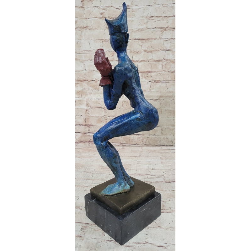 Figurine de clown en bronze signée et numérotée par Vitaleh