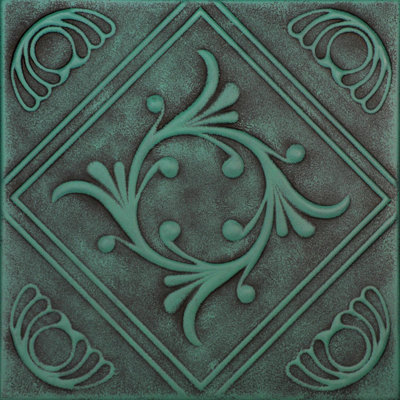 Carreau de plafond en polystyrène recouvert de diamant 1,6 pi x 1,6 pi Diamond Wreath
