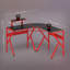 L-Shaped Metal Base Computer Desk