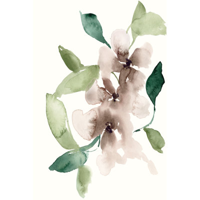 Mauve Flowers I 1 Piece Wrapped Canvas Painting