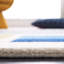 Tapis abstrait en laine / coton touffeté à la main Sarit ivoire / mauve / bleu-1595744950