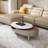 51.18"Adjustable Height Storage Oval Coffee Table