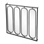Grand miroir mural ovale de 36 po avec cadre en fer noir pour décoration de bureau