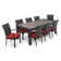 Fionnula 8 - Person Metal Patio Dining Set with Rectangular Table , Cushions Included