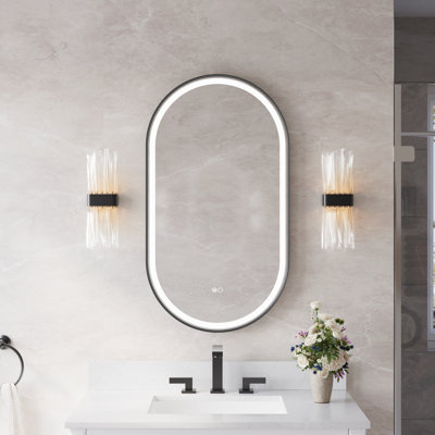 Lainy  Wall Mounted Bathroom Framed LED Mirror With Memory Function