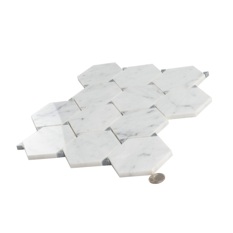 10.9" x 12.5" Marble Mosaic Tile