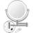 Wall Mounted Lighted Makeup Mirror With Magnification, 8-Inch 1X/10X Wall Mount Magnifying Mirror For Bathroom, Touch Dimmable, 360 Degree Swivel, 2-Sided, Extendable Arm