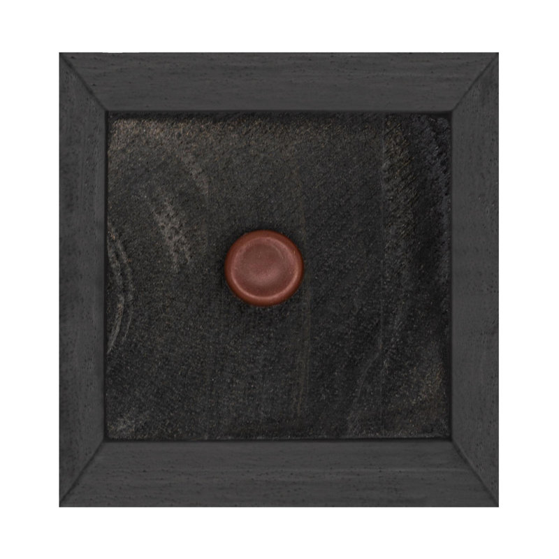 4 in Espresso Solid Hardwood Square Bun Foot