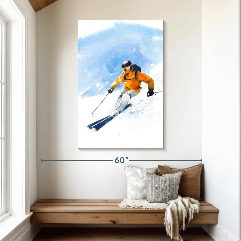 Sireci Skier In Action, 48" H x 32" W