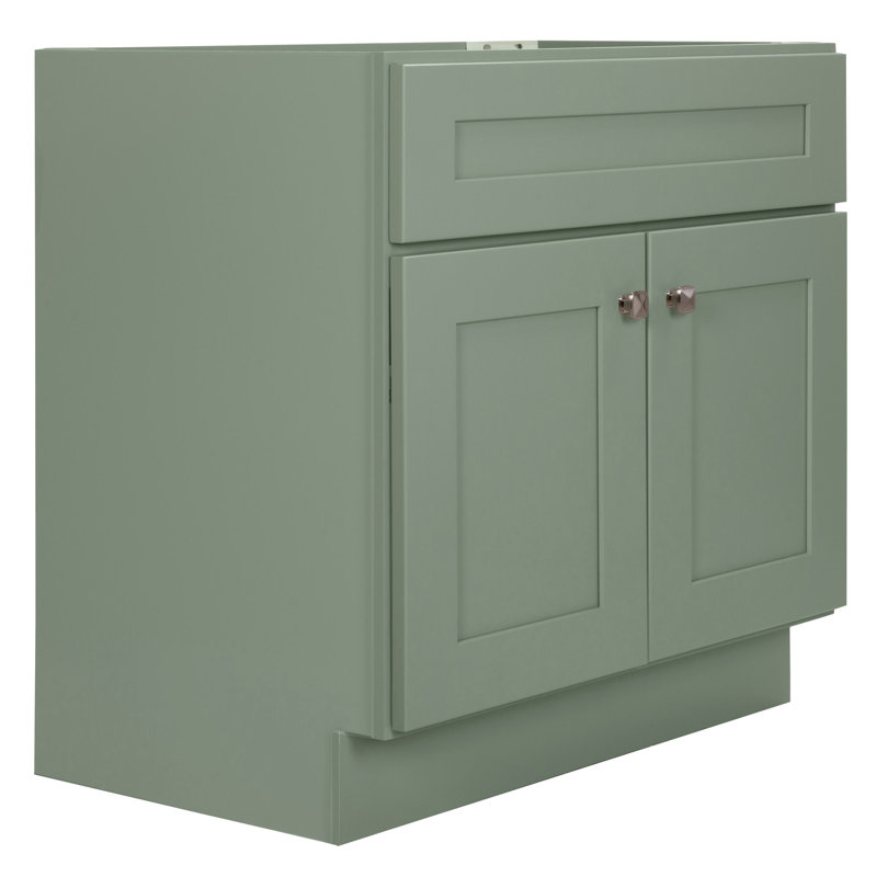Evergreen Fog 30-Inch Freestanding Wood Bathroom Vanity