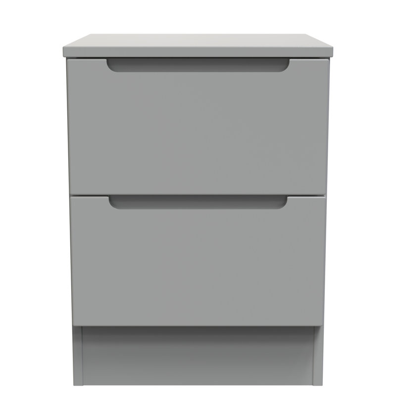 Bisma 37cm W Manufactured Wood Bedside Table, Grey