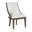 Ensemble de salle à manger moderne 9 pièces: table à finition brune avec rallonge amovible, 8 fauteuils revêtus de lin texturé beige, ensemble de meubles 9 pièces: forme rectangulaire autoportante