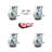 4 Piece Semi Steel Caster Set