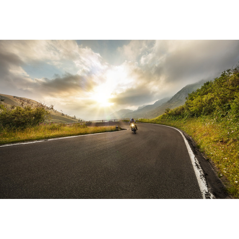 " Motorcycle Driver Riding " by Kesu01, 18" W x 12" H