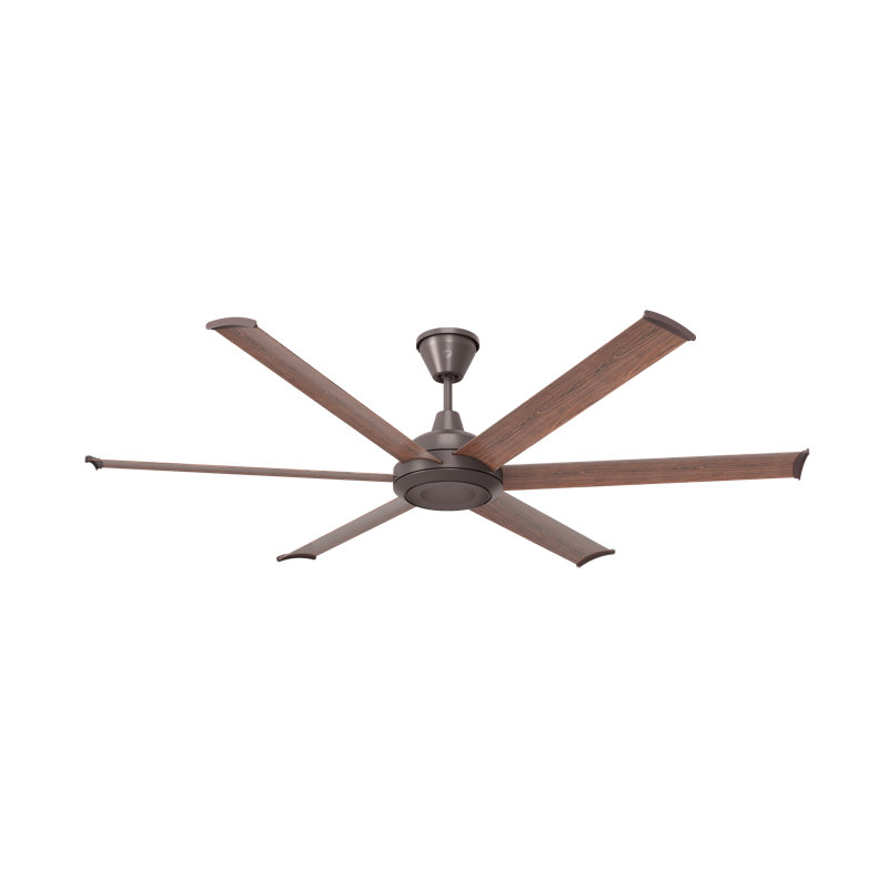 Bison Ceiling Fan, No Light, Black, 72" Wide