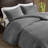 Mckenzie Grey Oversized Cozy 100% Cotton Twill Washed 3-Piece Full/Queen Duvet Set-114516879-114516880