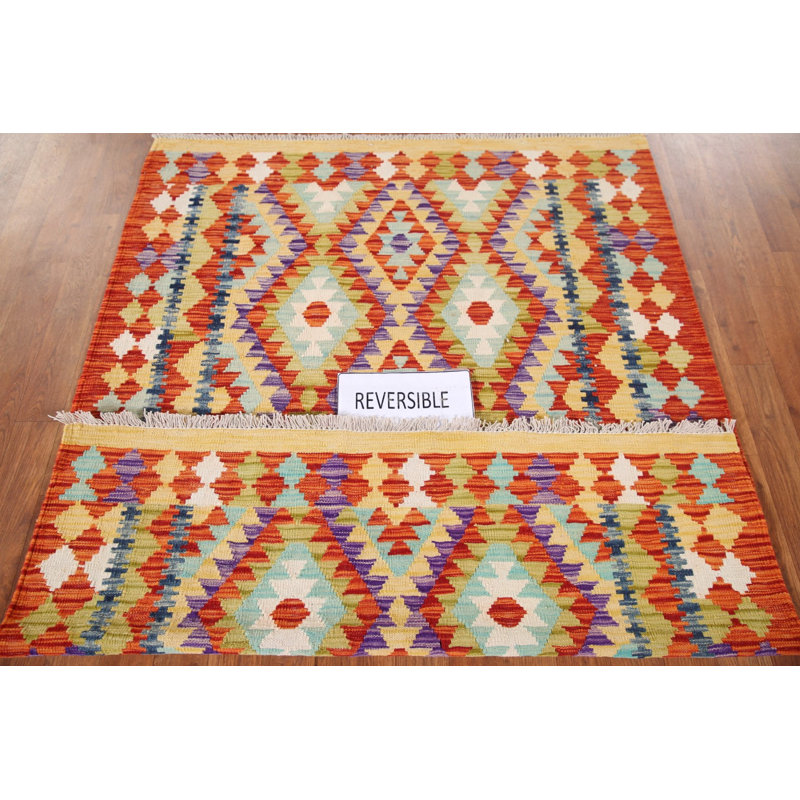 Reversible Wool Kilim Oriental Rug 4x5